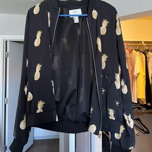 Forever 21 bomber jacket, pineapple design